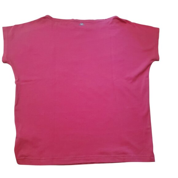 Pink Adidas Logo Tee with Asymmetrical Sleeves - Picture 2 of 2